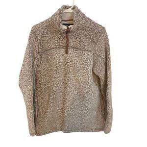 Grizzly Sherpa small 3/4 zip brown tan pockets